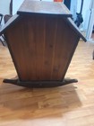 Vintage Wooden Rocking Baby Cradle Bassinet In Brown Wood