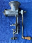 Universal Food And Meat Chopper Grinder No  3 Wooden Handle Vintage Works Great 