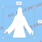 Jesus Christ Silhouette Sticker Decal Car Truck Window - Black Or White