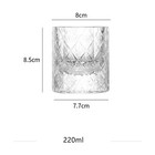 8oz Hand Cut Clear Edo Kiriko Crystal Bohemian Style Whiskey Glasses Tableware
