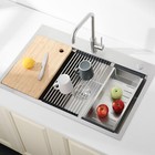 Cozy N Bath 33x22 Inch Overmount Kitchen Sink With Accessors And Drain