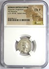 Augustus Ar Denarius Silver Octavian Roman Coin 30 Bc  Certified Ngc Choice Fine