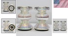 Decorative Colorful Mercury Glass Candle Holders With Led Lights - Set Of 2