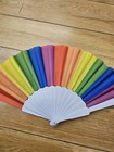 12pc Pack Rainbow Folding Fans Pride Decorations Pride Fan Gay Lesbian Wedding P