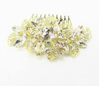 Gold Rhinestone Floral Hair Comb Party Cocktail Wedding Prom Party Bridal  3840