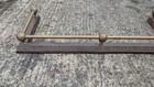 Vintage Old Antique Cast Iron Fire Brass Fender  Fireplace Victorian 39  X 14 