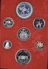 1973 Royal Canadian Mint 7 Coin Double Dollar Prooflike Set 50  Silver Dollar