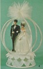 New Vintage Wilton Petite  diamond Crown    Black Tux Wedding Caketop  104-41514