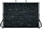 8x6ft Brick Backdrop Black Brick Wall Photography Backdrop Vintage Theme Stone B