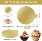 3 15 Inch 100 Pack Mini Round Golden Cake Boards 100 Pack  Silver 