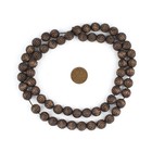 Carved Vintage-style Round Olive Wood Beads From Bethlehem 10mm Middle East