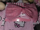 Hello Kitty  2 Pc Set Bodysuit tutu Skirt attached  headband Nwt 9 Mo Retail  24