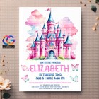 Editable Princess Castle Birthday Party Invitation  Girls Pink Party Invitation
