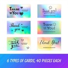 240pcs Thank You Cards For Small Business 6 Unique Styles Of Holographic Gratit