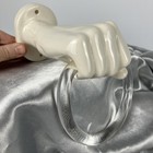 Vintage 1980s Nancy Funk Ceramics Bath Kitchen Towel Lucite Ring Right Hand