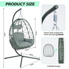 Hanging Egg Swing Chair W stand Hammock Patio Rattan Chair cushion Outdoor