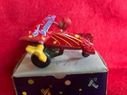 Vintage Tin Lithographed Wind-up Training  Airplane Red W  Box Tested Works 