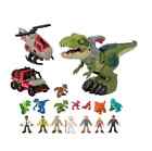Imaginext Jurassic Park World Camp Dinosaur Recon T-rex Dinosaur Pursuit 19 Pcs