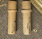 Vintage Lot 2 Pc The Boye Needle Co  Chicago Wood 2 Pc Tubes With 2 Pc Needles