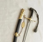 Handmade Ottoman Shamshir Sword J2 Steel Arabic Saber With Black Scabbard Gift