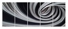 Abstract Metal Wall Art 5-piece Black And White Sculpture Set
