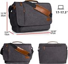 Computer Messenger Bag 17-17 3 Inch Water-resistant Canvas Laptop Shoulder Bag