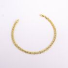 Real Gold Filled Anklet Bracelet Double Cuban 10 