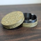 Steel brass Magnetic Snuff  Snus Storage Can - Saxon Dragon