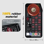11  Black Adult Roulette Wheel Set With 35  X 16  Rubber Table Mat For Casino