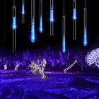 Blue Led Meteor Shower Lights Falling Rain Drop Icicle String Waterproof Outdoor