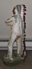 30  Vintage Indian native American Chief  Sculpture W feather Headdress Statue