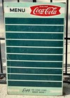 Vintage 1950 s Coca Cola Message Menu Board Masonite Coke Sign 30  Advertising