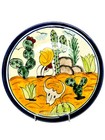 Vintage Mexican Folk Art Talavera Siesta Large Plate