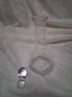 Vintage Clear Glass Teardrop Wine Spirits Decanter Bottle W  Glass Stopper