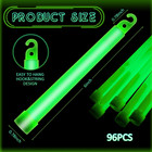 Bright 6 Inch Large Glow Sticks Bulk Green Emergency Glow In The Dark Sticks Wit
