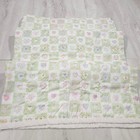 Vintage Handmade Patchwork Baby Quilt Pastel Checkered Hearts Crib Blanket 90s