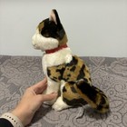 Fao Schwarz 11  Calico Cat W red Collar Plush Stuffed Animal 2013 Toys R Us-nwot