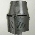 Steel Crusader Helm   Medieval Knight Armor Helmet  Cosplay Costume Handmade Art