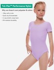 Girls Ballet Dance Short Sleeve Leotard Toddler Kids Gymnastics Ballerina Out   