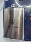 Smith   Wesson 3pc Silver Stainless Hip Flask  Knife   Funnel Set  Frame Lock