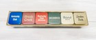 Vintage Set 6 Premium Empty Pipe Tobacco Metal Tin Sampler Set Collection Mcm