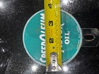 Vtg Speedoleum Motor Oil Hickok Oil Corp 3 5  License Plate Topper Porcelain
