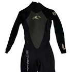 O neill Epic Womens 4 Black 3 2mm Back Zip Full Wetsuit Long Sleeve 0696