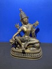 Vintage Brass  9     Cast Statue Of Buddhist Deities - Avalokiteshvara -   