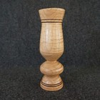 Wood Vase Hand Turned 7-3 8  Tall Handmade     Read