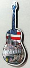 Guitar Nashville  Tn Souvenir Fun Magnet Guitar Shape Rubber Downtown Rwb Shiny