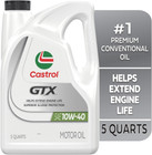 Castrol Gtx 10w-40 Conventional Motor Oil  5 Quarts