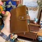 M5 Leather Ring Binder Notebook Portable Refillable Journal Pocket Planner