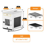 25  Dog Kennel Wood Pet Crate Rectangle Metal Cage Modern Smart Home Puppy Tray