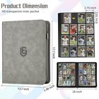 1024 Pocket Trading Card Binder  16 Pocket Side Loading Collectible Card Albums